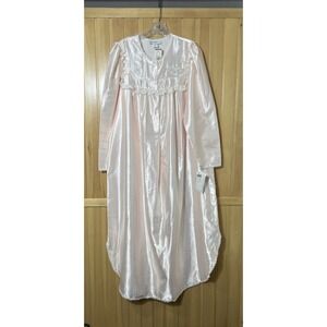 Vintage Carole Hochman Women's‎ Med Nightgown Embroidered Silky Gown Pink New!